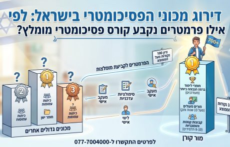 דירוג מכוני הפסיכומטרי בישראל: לפי אילו פרמטרים נקבע קורס פסיכומטרי מומלץ?