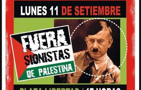 Posters in Argentina: 'Netanyahu is Hitler'